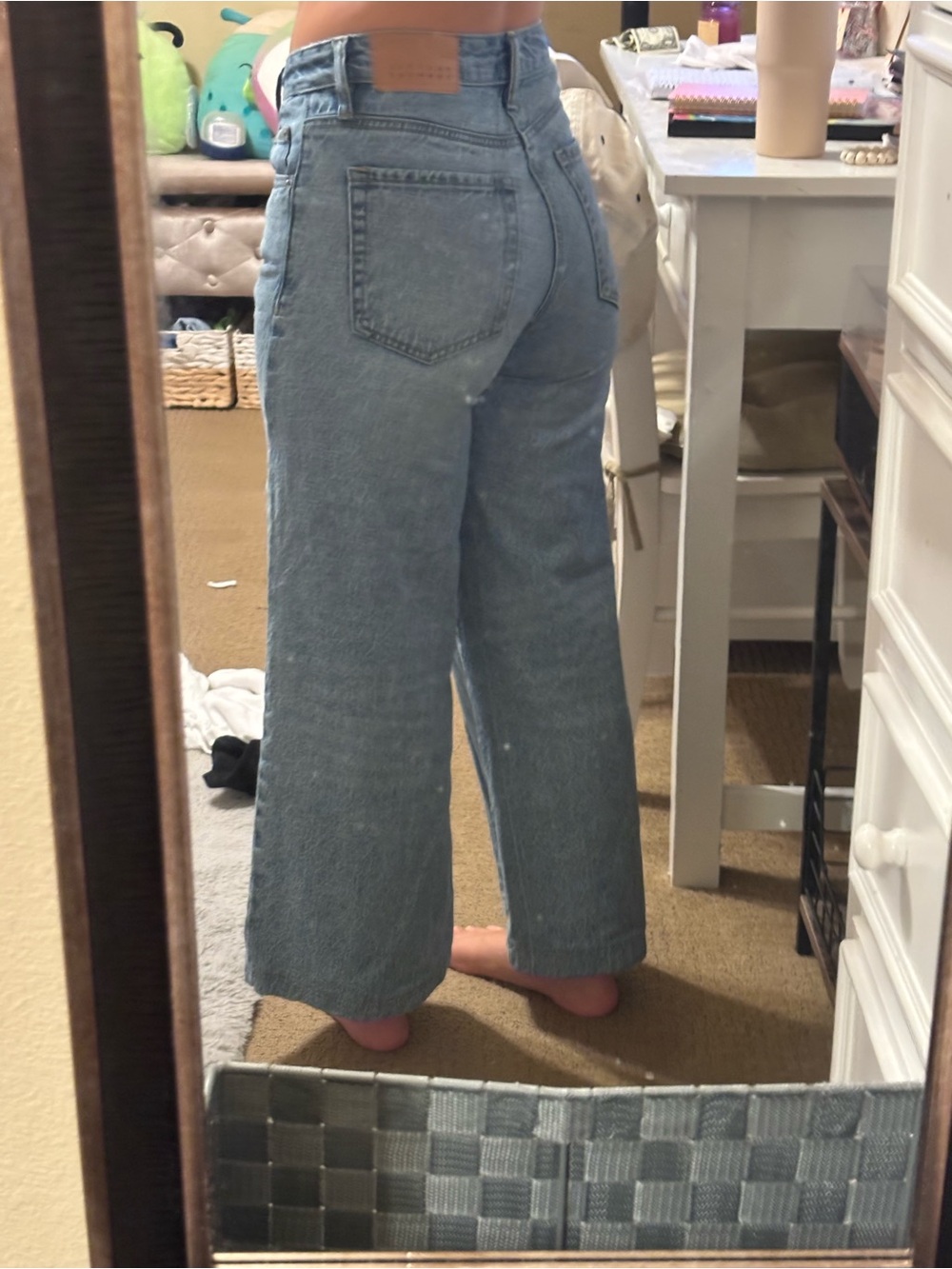 Pacsun Light Wash High-Waist Wide-Leg Jeans - Women